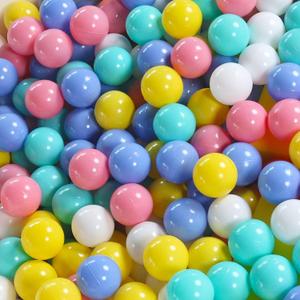 100 Pack Balls for Ball Tent, BPA Free Colorful Plastic Balls Baby Play Balls for Ball Pit, Bounce House, Baby Pool & Playhouse, 2.17"