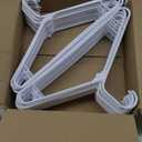 30pk Made in USA Strong Plastic Clothes Hangers Bulk, Laundry Clothes Hanger | Coat Hangers Plastic | Heavy Duty Plastic Hanger for Closet and Clothing Hangars (White)