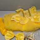 Belle Costume for Girls Yellow Princess Dress up Halloween Birthday Party Cosplay Outfits with Accessories (5-6Y)