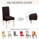 Genina Waterproof Chair Covers for Dining Room Set of 6, Removable Washable Chair Slipcover Protectors, Chocolate