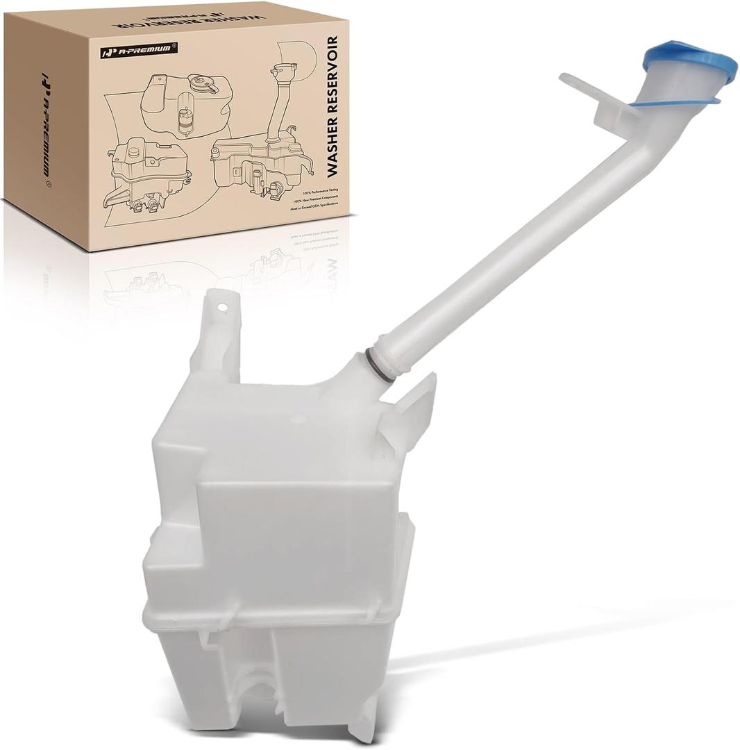 A-Premium Fit for Nissan Rogue 2014 2015 2016 Windshield Washer Tank Assembly with (Cap/Washer Pump/Filler Neck/Bracket), Replace# 289104BA0A