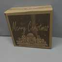 Artificial Christmas 3-Piece Set Flocked with Mixed Xmas Decorations Ceramic White Bottles