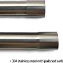 3" ID to 3" ID Tailpipe Extension, 17.3" Stainless Steel 304 Exhaust Pipe with Universal Connector Adapter, Exhaust Extension Tube for Cars, Trucks, SUVs, Motorcycles (3"ID to 3"ID, 17.3 inch)