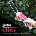 Cordless Grass Shear & Hedge Trimmer 7.2V Handheld Electric Grass Trimmer with 2 * 2000mAh Battery 2 in 1 Lightweight Shrub Trimmer Type-C Cable for Small Bushes, Lawn Edging & Garden Pink
