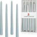 10 Inch Taper Candle Set of 4 - Sea Salt Scented Candles - Soy Wax Home Decor Candles - Gift Ideas for Wedding Party Dinner Holiday Decoration