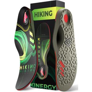 Hiking Boot Insoles Men Women - Arch Support Inserts - Cushioned Hike Orthopedic Insoles - Man Women Shoe Inserts - Running Sports Fitness Walking Soles (S (Men 7-8.5/Women 8-9.5), Green)
