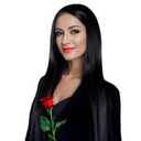 Miss U Hair Women Long Straight Black Wig Family Halloween Costume Wig No Bangs Center Part Cosplay Wigs