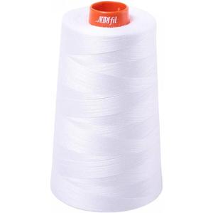 Aurifil 2024 Mako 50 Wt 100% Cotton Thread, 6,452 Yard Cone White