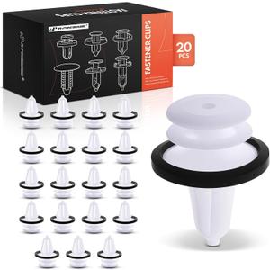 A-Premium 9mm Nylon Door Trim Panel Car Retainer Fastener Push Pin Clips Compatible with Ford F-150 F-250 F-350 Explorer Escape Fusion Focus Edge Transit Connect Taurus Lincoln Tesla Mercury, 20PCS