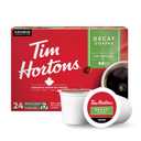 Tim Hortons Decaf, Medium Roast Coffee, Single-Serve K-Cup Pods Compatible with Keurig Brewers, 24ct K-Cups (EXP 05/30/27)