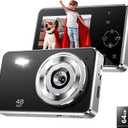 Digital Camera-FHD 1080P Camera for Kids-64GB TF Card-16x Zoom Auto-Focus with Camera Bag-Card Reader Included (Black)