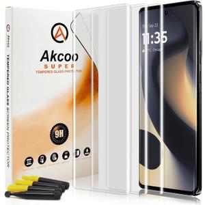 Tempered Glass Screen Protector for Motorola Edge 2024, UV Set [3 Pack], Edge to Edge Coverage, Sensitive Touch, 9H Hardness Scratch Resistant