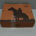 IUV Cowboy Boots For Women Knee High Western Cowgirl Boots Snip Toe Side Zipper Chunky Heel (9.5, Camel)