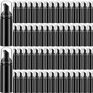 70 Pcs 2 oz Plastic Foam Soap Dispensers Refillable Lash Shampoo Bottles with Pump Mini Eyelash Cleaning Foam Bottle Dispenser for Refillable Travel Cosmetics (Black)
