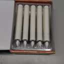 SoulBay Window Candles with Sensor Dusk to Dawn, 10pcs Christmas LED Window Candle Flickering Electric Battery Operated White Cordless Candlesticks Light with Black Base for Xmas Holiday Dcor, 0.78 inches (D) x 0.78 inches (W) x 7.2 inches (H)