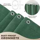 Boho Shower Curtains for Bathroom, Farmhouse Shower Curtain with Tassels, Green Shower Curtain Set, Faux Linen Fabric Shower Curtain with 12 Hooks, Hotel Quality, 72x72 Inches