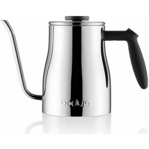 Bodum 34 oz Bistro Gooseneck Electric Water Kettle, Pour Over Coffee & Tea, Temperature Control, Polished Stainless Steel