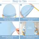 6FT Blue Arch Backdrop Cover Spandex Fitted Arch Covers Stretchy Backdrop Round Top Chiara Backdrop for Birthday Party Baby Shower Ceremony Banquet Decoration