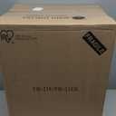 IRIS USA File Box, Plastic File Organizer with Lids for Letter/Legal File, Portable Document Box For Moving, Storage Bin with Durable and Secure Lid, Stackable Nestable BPA-Free, Black 35 Qt. 4 Pack