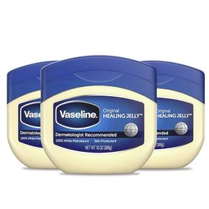 Vaseline Petroleum Jelly Original 3 Count Provides Dry Skin Relief And Protects Minor Cuts Dermatologist Recommended And Locks In Moisture 13oz