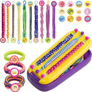 Simfunso Friendship Bracelet Making Kit for Girls, Gift for 7 8 9 10 11 12 Year Old Girls, Present for Teen Girl, Arts and Crafts Kit for Kids Ages 8, Birthday Gift Toys for 8-12 Years Old (purple)