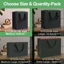 MOXARYSU Black Gift Bags With Handles: 8x5x10 Inch 50pcs Black Paper Bags Medium Bulk For Party Shopping Birthday Wedding (M, 50)