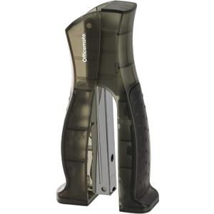 Officemate Full Strip Plastic Transparent Stand-Up Stapler, 20 Sheet Capacity, Black (97701)