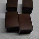 Sopicoz Wood Bed Risers Set of 4, Square Furniture Risers, 4 inch Couch Risers Heavy Duty Bed Lifters Brown Bed Frame Risers Blocks, Lifters for Sofa, Chair, Cabinet, Dresser, Nightstand (4 inch Square, Brown 4pcs)