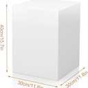 Cube Display Pedestal Stand for Bridal Shop, Square White Display Risers Columns, Party Event Decor Platform Base Showcase for Comic-Con Home Shop Boutiques (11.8*11.8*15.7in)