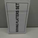 YHOSSEUN Halloween Serving Platters Set of 4, Black and White Serving Platters and Trays for Food, Rectangular Long Plates Serving Dishes for Entertaining, Checkered, 14 Inch