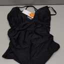 Charmo Tummy Control One Piece Swimsuits for Women Ruched Bathing Suits Strappy V Neck Monokini M