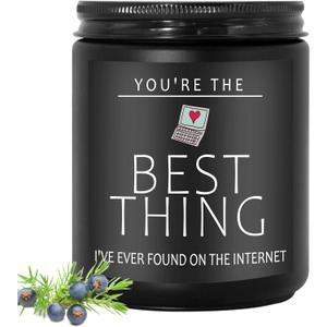 Funny Birthday Gifts For Men, Unique Anniversary Valentines Day Candle Gifts For Him, Boyfriend, Husband, Natural Soy Wax 7oz Candles (You Are The Best Thing)