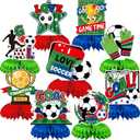 9 Pcs Soccer Centerpieces for Table, 2026 World Soccer Cup Decorations, Soccers Theme Party Decorations, Football Birthday Party Decor, World Soccers Cup Party Supplies & Decor for Football Party