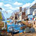 Ravensburger - Tranquil Harbour - 500 Piece Jigsaw Puzzle - Stunning, Vivid Imagery of a Summer Coastal Harbor - Inspiring Scene - Ideal Gift - Frameable Art - Screen-Free Fun - Puzzles for Adults
