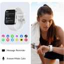 Woneligo Smart Watch for Women, Answer/Make Calls, Alexa Built-in, 1.85" Touch Screen Fitness Tracker for Android & iPhone, Heart Rate/Sleep/SpO2 Monitor Smartwatch, Waterproof (White)