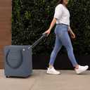 CleverMade Rolling Tote Bag With Wheels, 90L, 75 lb, Gunmetal