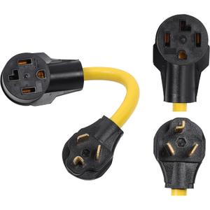 ONETAK NEMA 10-30P to 14-30R 120V/240V 30 Amp 3 Prong Male Plug to 4 Prong Female Outlet Receptacle RV Dryer Generator Power Cord Adapter Connector ONETAK NEMA 10-30P to 14-30R 120V/240V 30 Amp 3 Prong Male Plug to 4 Prong Female Outlet Receptacle RV Dryer Generator Power Cord Adapter Connector
