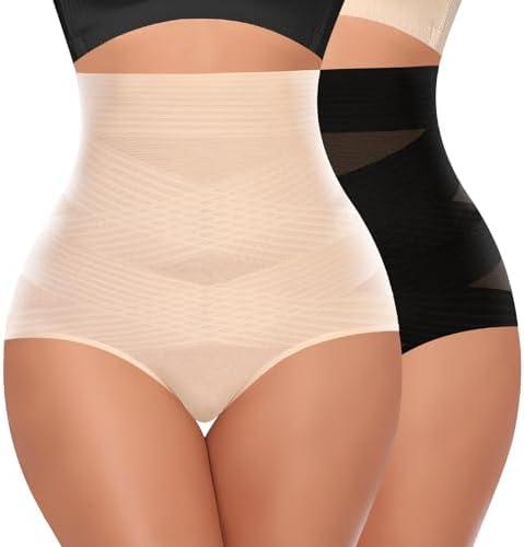 Werena Tummy Control Shapewear Panties for Women High Waisted Body Shaper Slimming Shapewear Underwear Girdle Panty, XL