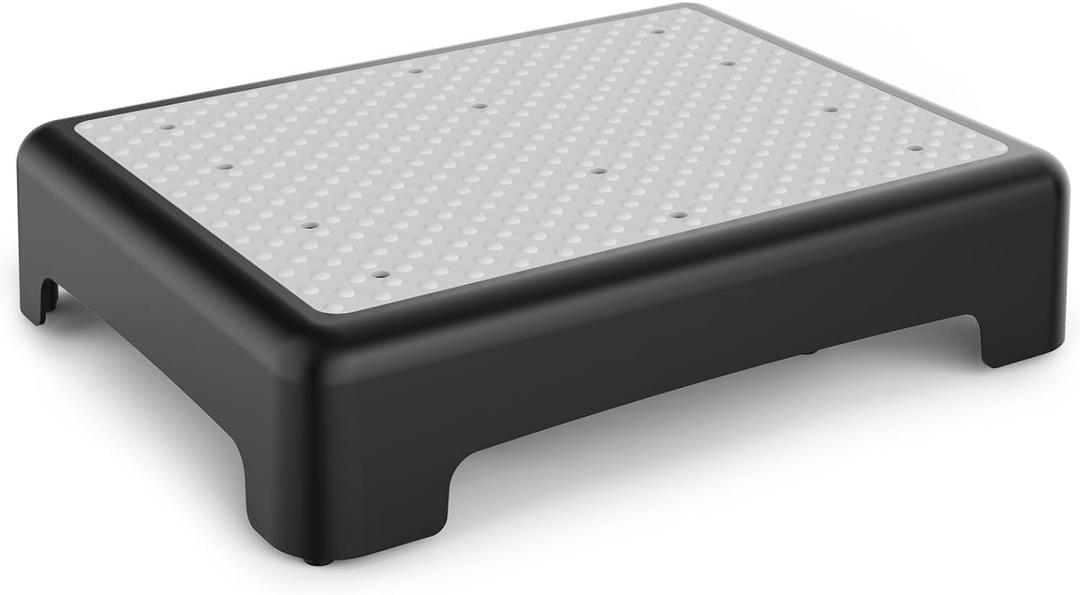 HBTower Step Stool, Mobility Step Stool for Adults & Seniors, Non-Slip Step Platform Indoor and Outdoor, Portable Step Riser, Safety Step for Car, Bedside, Office, Shower, Stairs, Grey