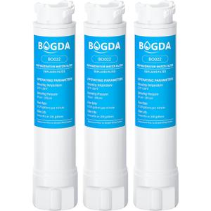 Water Filter Fit for EPTWFU01 Frigi-daire Replacement 3 count, Compatible with Pure-Source Ultra 2, EWF-02, 012505454226, 4562222, Multiple Filtration and Drink Clear, white,By BOGDA