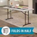 LIFETIME Commercial Fold-in-Half Table, 6-Foot, Almond