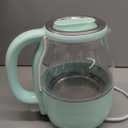 Elite Gourmet EKT1220M 1.2L Electric BPA-Free 1200W Glass Kettle, Temperature Dial Keep Warm Function, Cordless 360 Base, Blue LED Interior, Auto Shut-Off Function  Quick Boil, Mint