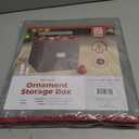 ZOBER Christmas Ornament Storage Box - Stores 64 3" Ornaments, With Dividers - Ornament Organizer Storage Box, Durable Christmas Containers Holder, Dual Zipper - Gray
