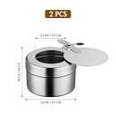 DOITOOL 10 Pack Chafing Fuel Holder - Stainless Steel Fuel Holders with Safety Cover - Buffet Warmer Canned Heat Box for Buffet Barbecue Party Supplies