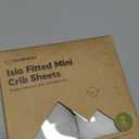 Pack and Play Sheets Fitted - 2-Pack Mini Crib Sheets for Pack N Play Mattress 38x26, Soft & Cozy, Neutral Toddler Playard Bedding, Snug Fitted Mini Baby Crib Mattress Cover Boy, Girl (Elly)