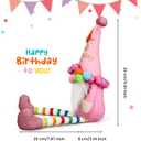 Funny 50Th Birthday Gifts for Women, Her, Mom, Girls, Women Friendship, Sister, Wife, Mother, Grandma, Coworker, Boss - Pink Happy Birthday Plush Gnomes Couple Doll Decorations for Party, Tabl Decor