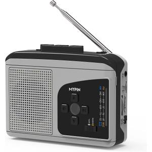 AM/FM Radio Cassette Player Converter, Voice Recorder, MYPIN Portable Walkman Cassette Player, Audio Cassette Tape to MP3 Converter Player with Built-in Speaker Earphone, Auto Reverse,No Need Computer