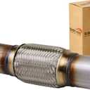 Exhaust Flex Pipe Universal Type 100% Stainless Steel For Heavy Duty and Cars (1 PC, 2.5X6X10)