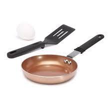 Kitchen Extras Mini Fry Pan Set Copper Includes: 5.5in Mini Fry Pan w Spatula