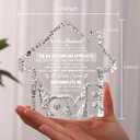 ZHSHWAT Gifts for Husband, Gifts for Husband from Wife House Shape K9 Crystal Keepsakes - Romantic Gifts for Husband Home Office Desk Decorations, Christmas Wedding Anniversary